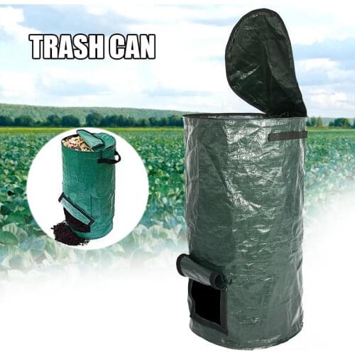 Reuseable Garden Leaf Waste Can Yard Compost Bin for Fruit Kitchen Waste Grower Free