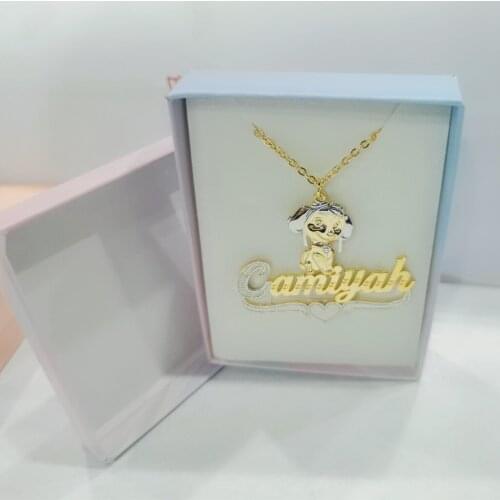 DUOYING Fashion Custom Name Choker Necklace Hip Hop Personlized Letters Cartoon Character Pendant Necklaces For Women Cute Gift