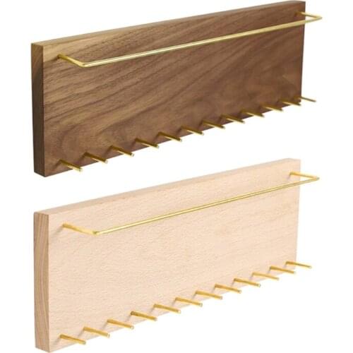 Wall Mounted Jewelry Organizer Display Wood Rack Hanger Earring Bracelet Necklace Hanging Holder