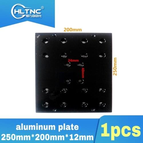 1 PCS Black Anodized CNC aluminum plate 250mm*200mm*12mm (DSG16H and SBR20UU)