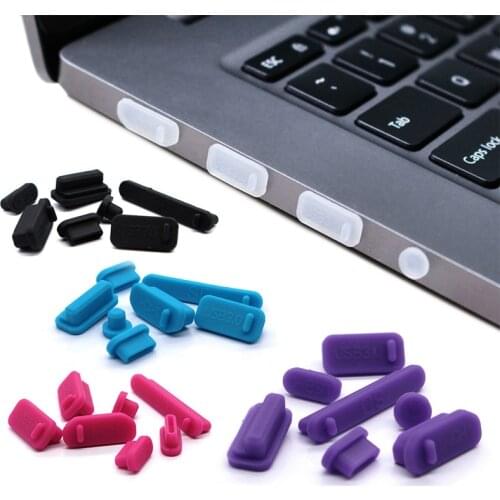 13pcs/set Colorful Silicone Anti Dust Plug Cover Stopper Laptop dust plug laptop dustproof usb dust plug Computer Accessories