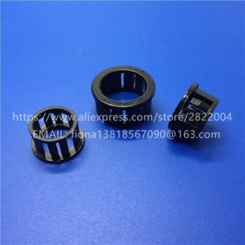 SK Nylon/Plastic Mount Panel Hole Cable Hose Harness Protector Snap Bushing Plugs