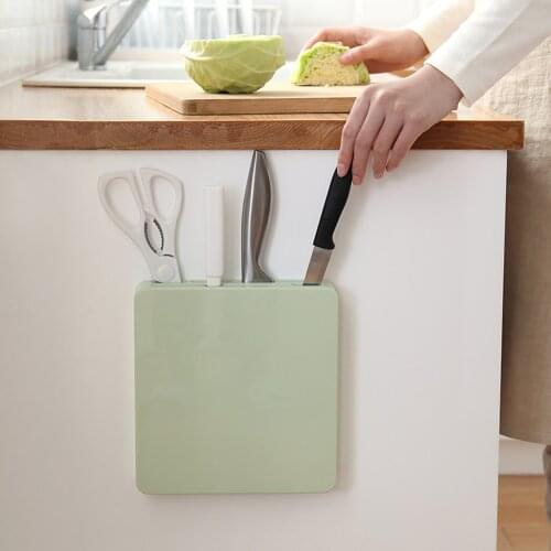 Hidden Wall Tool Holder Knife Block ABS Plastic Storage Rack Holder Kitchen Shelf Utensil For Kitchen Metal Knife Accessories