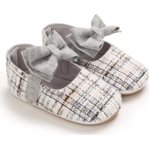 Baby Shoes Girl Bowknot Princess Dress Shoes Leather Soft Anti-Slip Newborn Infant First Walkers Toddler Casual Crib Shoes