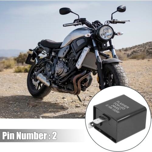 Motoforti 24V 2 Pins Universal Motorcycle Flasher LED Indicator Turn Signal Light Relay Turn Signal Indicator Relay