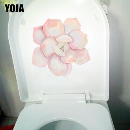 YOJA 22*21.9CM Hand Painted Fresh Dlesh Wall Sticker Decal Simple Bathroom Toilet Decor T1-1137