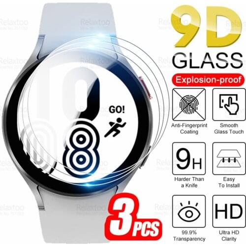 3pcs Tempered Glass For Samsung Galaxy Watch 4 40mm 44mm Watch4 Classic 42mm 46mm Screen Protector Smartwatch Band Protect Film