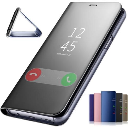 Mirror Flip Cover Case For Samsung Galaxy S8 S9 S10 S11 Plus S11e S10e A6 A8 J4 J6 Plus A10 A20 A30 A40 A50 A70 A51 A71 Case