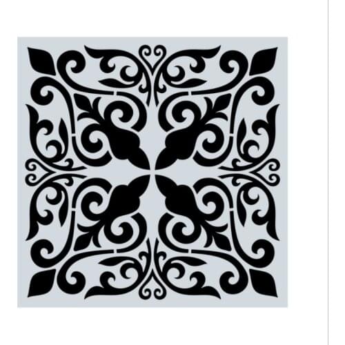 15*15 DIY Craft Layering Mandala Stencils For Wall Painting Scrapbooking Album Decorative Paper Cards spray painting tools