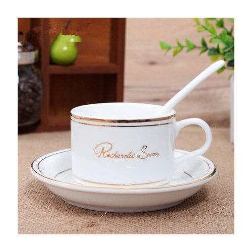 150ml Free shipping Fashion breakfast coffee cup romantic Coffee cup set with spoon cups and saucers and plate