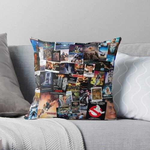 1980s Movie Posters Throw Pillow Cushion Cover Polyester throw pillows case on sofa home living room car seat decor 45x45cm