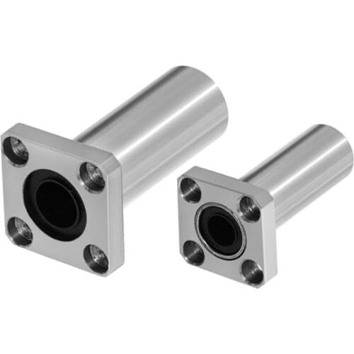 4PCS LMK10LUU LMK12LUU Long Type 10MM 12MM Flange Linear Baring CNC Linear Bush