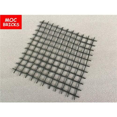 50pcs/lot MOC bricks DIY Black Soft Hunting fool 10X10 Mesh Nets Trap Rubber grid Educational Building Blocks figure kids gifts