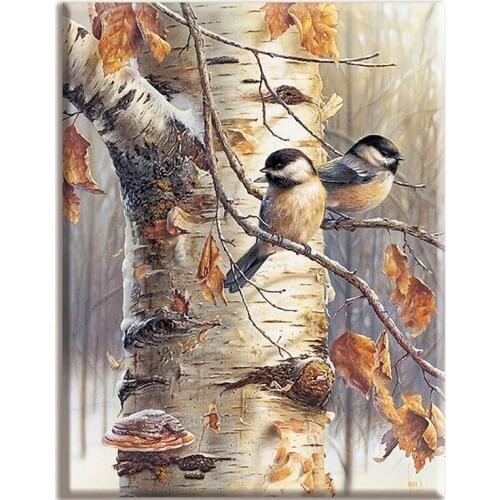 5D Diy Diamond Painting ,Full Embroidery kits,Home Decor,40x50cm,Tree and Bird,Animals and plants,Dmc,Cross stitch,Needlework
