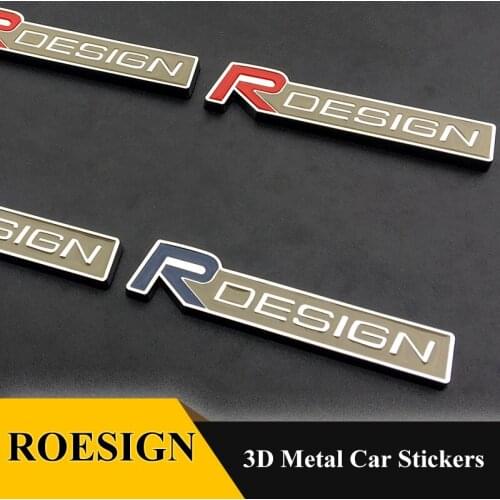 Car 3D metal RDESIGN T5 T6 Emblems Badge grill AWD stickers car styling for Volvo XC90 S60 CX60 S80 V40 S40 XC70 V60 XC40 V90