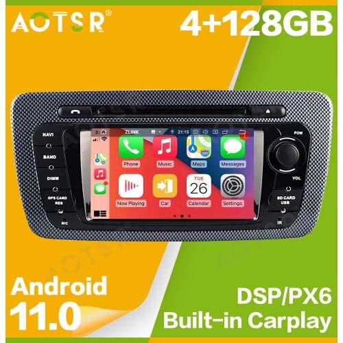 Android 11.0 Car Radio For Seat Lbiza GPS Navigation 2 Din Screen Audio Multimedia WIFI 2Din Player CD DVD