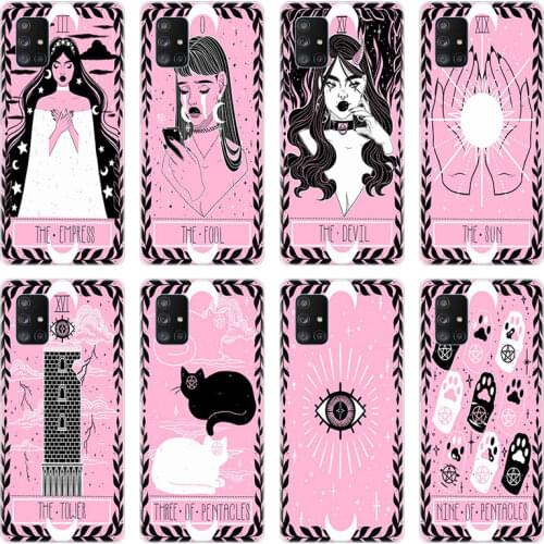The Lovely Omens Tarot Deck Soft Case for Samsung Galaxy A10 A21 A30 A50 A70 S A20 E A40 A01 A11 A31 A41 A51 A71 A81 A91 Cover