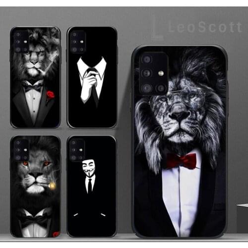 Man Suit Shirt Tie Phone Case For Samsung S6 S7 edge S8 S9 S10 e plus A10 A50 A70 note8 J7 2017