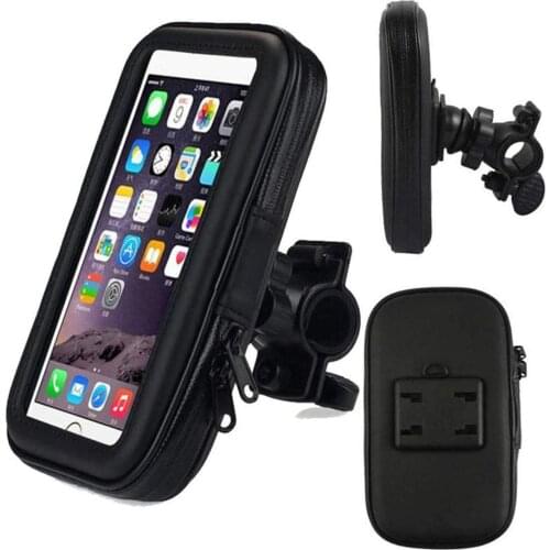 5.5 inch Waterproof 360° Degree Bike Motorcycle Motorbike Case Bag with Mount Holder for GPS Sat Nav Devices and Cellphone