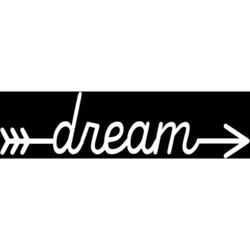 Black/Sliver Creative Design Dream Arrow Pattern Rear Windshield Decal Car Sticker Waterproof Laptop Decor S952