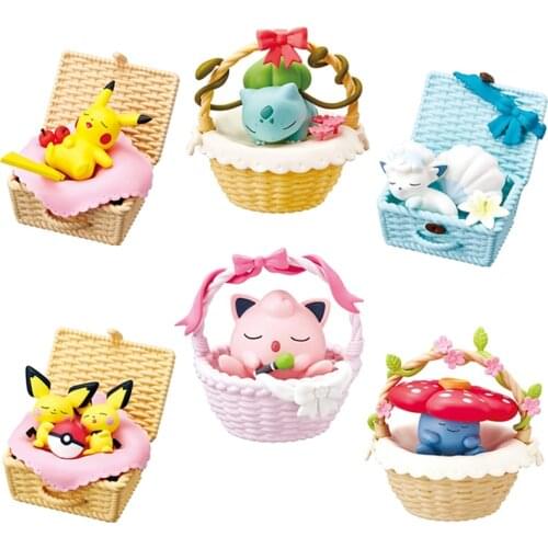 6Pcs/Set Cartoon Pichu Pika Vulpix Bulbasaur Jigglypuff Vileplume Pokemones Action Figure Toys Anime Figure Dolls Collections