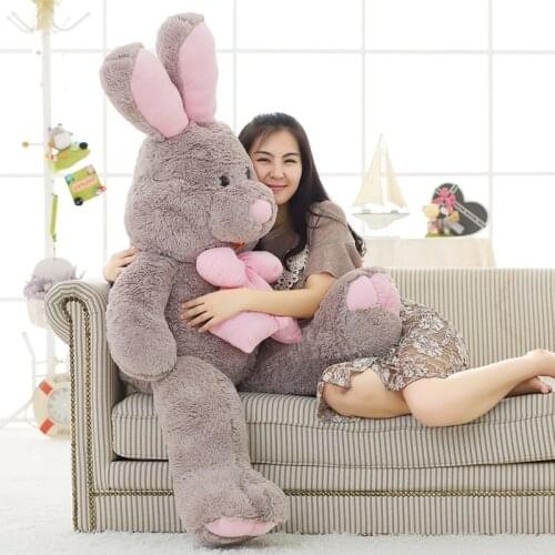 90cm Giant American Big Rabbit Plush Doll Soft Appease Toys Reading Pillow for Valentines Day Children Gifts LBV