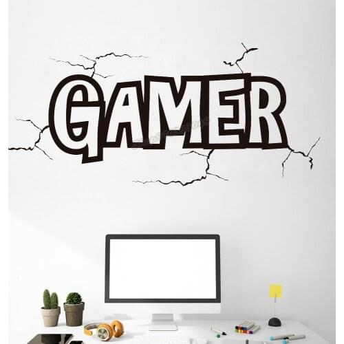 Gamer Wall Decals Gamer Decor Gaming Room Gamer Wall Decor Vinyl Video Game Wall Stickers Kids Bedroom Decoration Decals B327