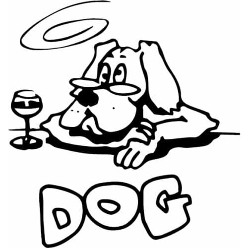 Personality Car Stickers Funny Personality Dog Animal Car Decoration Decal Accessories Suitable for Various Models Black/white