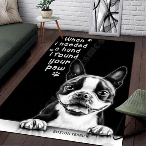 Boston Terrier Area Rug 3d printed Rug Floor Mat Rug Non-slip Mat Dining Room Living Room Soft Bedroom Carpet 6