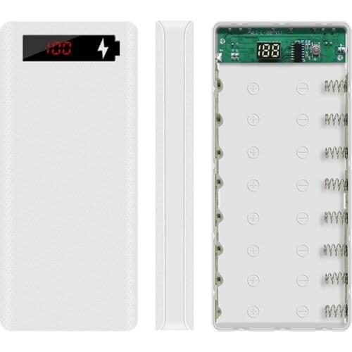 L8 LCD Display 8x18650 Battery Case Power Bank Shell Charger Box Without Battery