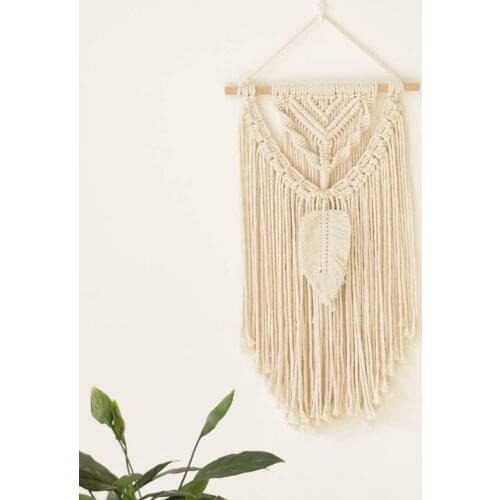 Macrame Woven Tapestry Wall Decor Bohemian Style Tapestry Home Decorations for Living Room Bedroom or Apartrment