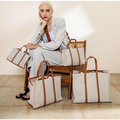 Fashion Canvas Clutch Large Capacity Lady Tote Bag Various Sizes Single Shoulder Messenger Handbags Women Bags Designer