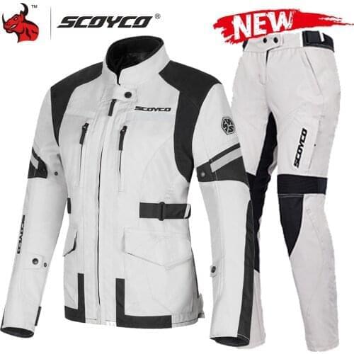 SCOYCO Motorcycle Jacket Men Women Jaqueta Motocross Jacket+Ptans Moto Jacket Waterproof With Removeable Linner NEW For 4 Season