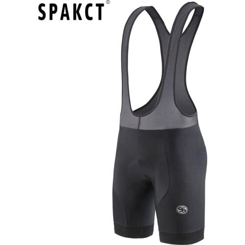 SPAKCT Men Gel Cycling Shorts Bib Shorts MTB Bike Tights Elastic Mesh Breathable Culotte Ropa Ciclismo Biker Clothing