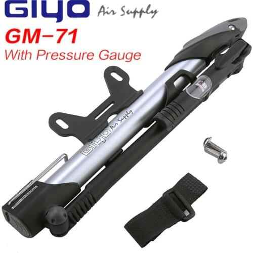 GIYO Bicycle Pump Cycling 140 Psi MTB Road Fold Bike Ball Portable Air Inflator Presta Schrader Valve F/V A/V Mini Pump GM-71