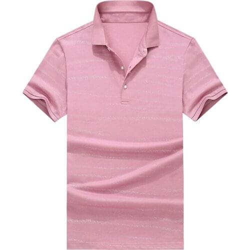Summer Short Sleeve Polo Shirt Men Slim Breathable Solid Color Business Polo Shirt High Quality Cotton Plus Size Men Polo Shirts