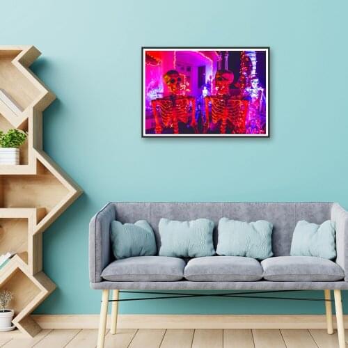 1000 Pieces Adults Skull Picture Puzzles Assembling Decompression Toys Educational Assembling Jigsaw Children Toys