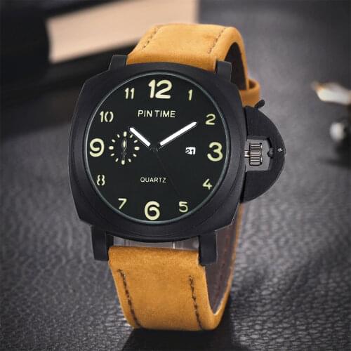 Pierre martin Men's Watch With Leather Strap