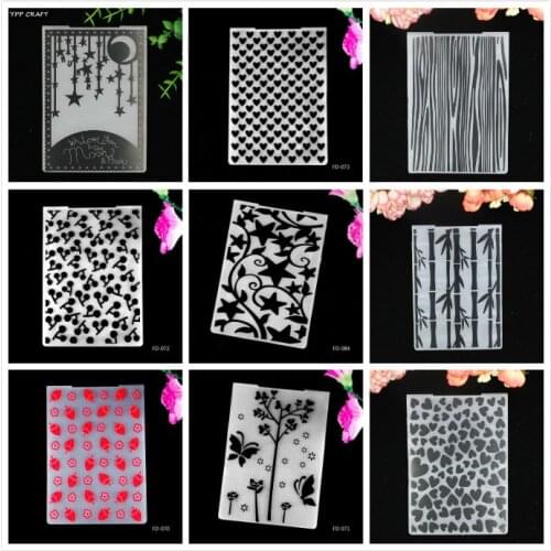 YPP CRAFT Mixed Plastic Embossing Folders for DIY Scrapbooking Paper Craft/Card Making Decoration Supplies