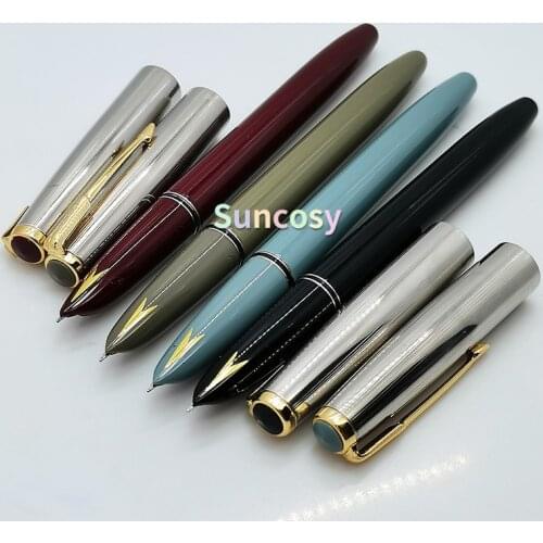 Luxury Hero 616S Fountain Pen With Iridium Tipped Nib 0.5mm,Black Green, Lake Blue, Grey , Office School Supplies Ink Pens