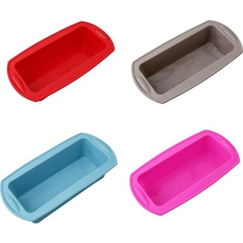 Silicone Bread Pan Non-Stick Solid Color Rectangular Cake Baking Pan Loaf Pan Rectangular Silicone Bread Pan Cake Tray Mould