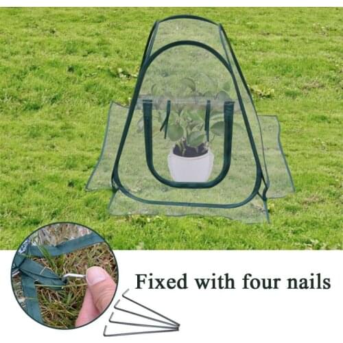 Folding Mini PVC Warm Garden Single Tier Mini Household Plant Greenhouse Cover Waterproof Anti-UV Protect Garden Plants Flowers