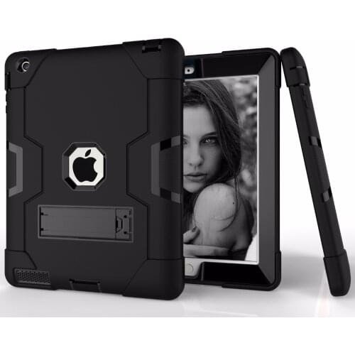 Heavy Duty Shockproof Hybrid Rubber Case for IPad 2 / 3 / 4 Rugged Hard Impact Protective Skin Shell Case Cover for IPad2/3/4