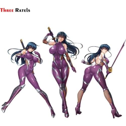 Three Ratels F529 Igawa Asagi Taimanin Holding A Weapon Renderer Sticker For Audi A6 Auto Accessories Vinyl Anti Scratch Film