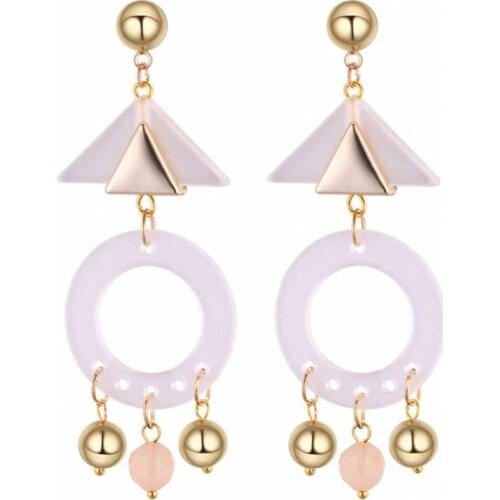 TONGKWOK Bohemia Exaggeration Dangle Earrings For Women Silk Thread Tassel Metal Long Chandelier Earrings #131363