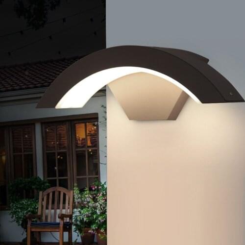 Solar Light 15W 220V Waterproof Outdoor Wall Light IP54 LED Wall Lamp Elegant Contemporary Garden Patio Outdoor Lighting Lamp