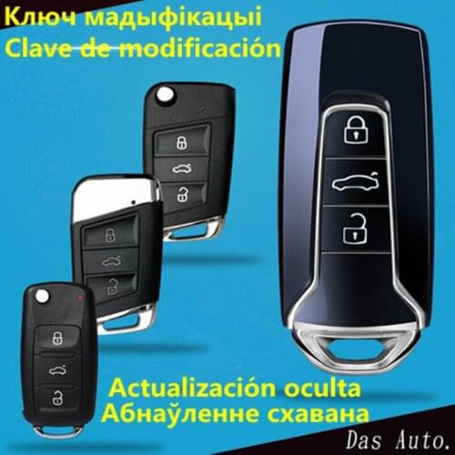 3 buttons For VW Golf Jetta Tiguan Polo EOS for Skoda Octavia Superb Yeti Fabia 202AJ Modified Flip Smart Key Case