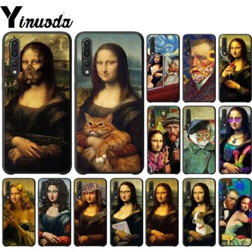 Yinuoda Funny Leonardo da Van Gogh Vinci Mona Lisa Phone Case for Huawei P10 plus 20 pro P20 lite mate9 10 lite honor 10 view10