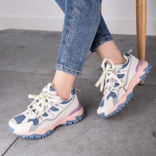 White Women Platform Shoes New Chunky Sneakers For Woman Lace-up Tenis Vulcanize Shoes Casual Fashion Dad Shoes Sneakers Basket