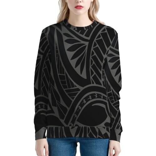 Print On Demand Winter Womens Hawaiian Hibiscus Print Girls Warm Fashion Sweater Plus Size Round Neck Style Soft Womens Clothi